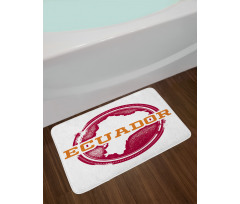 Grungy Travel Stamp Country Bath Mat