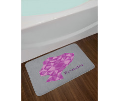 Polygonal Cartography Print Bath Mat