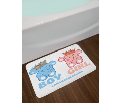 Boy and Girl Twins Bath Mat