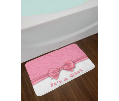 Its a Girl and Ribbon Bath Mat