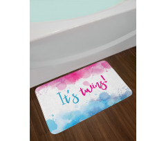 Girl Boy Twins Paint Bath Mat