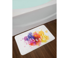 Paint Drops Baby Girl Bath Mat