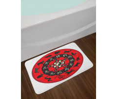 Chinese Horoscope Wheel Deco Bath Mat