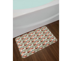 Poppies and Butterflies Bath Mat