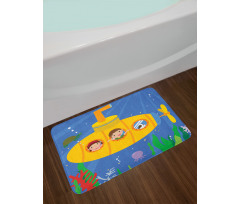 Boy Girl Dog Underwater Bath Mat