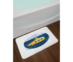 Nautical Wave Fish Bubble Bath Mat