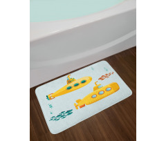 Undersea Periscope Fish Bath Mat