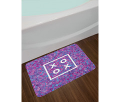 Polygonal Mosaic Romance Frame Bath Mat