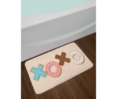 Delicious Donuts Polka Dots Bath Mat