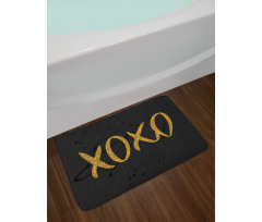 Romance Love Kisses Dark Print Bath Mat