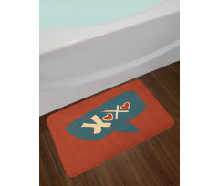 Acronym in Speech Bubble Love Bath Mat