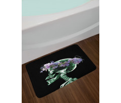 Xray Skeleton with Wreath Bath Mat