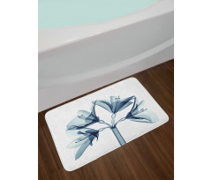 Xray Amaryllis Flowers Deco Bath Mat