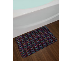 Aqua Ribcage with Flowers Bath Mat