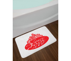 New York City Apple Emblem Look Bath Mat