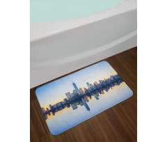 Manhattan Skyline Reflection Bath Mat