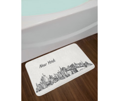 Simplistic Sketch of New York Bath Mat