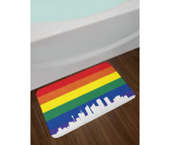 Sydney Buildings Rainbow Flag Bath Mat