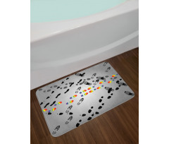 LGBT Lovers Meet in Crowd Bath Mat