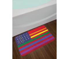 Gay Concept American Flag Bath Mat