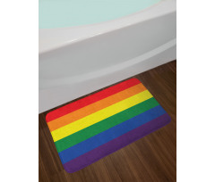 Simplistic Design LGBT Flag Bath Mat