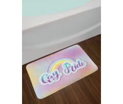 Gay Pride Clouds and Rainbow Bath Mat