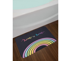 Love is Love Rainbow Lines Bath Mat