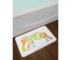 Elephant Daisy Flower Bath Mat