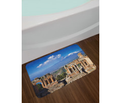 Greek Roman Ruins Landscape Bath Mat