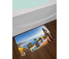 Taormina Coastline Photo Bath Mat