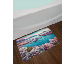 Vibrant Mediterranean Sea Bath Mat