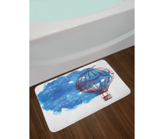 Bon Voyage Sky Cloud Balloon Bath Mat