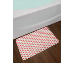 Strawberry Rhombus Dots Bath Mat