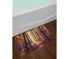 Misty Weather Forest Bath Mat