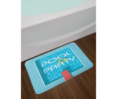 Retro Art Swimming Pool Bath Mat