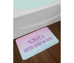 Lets Stay in Bed Dot Ombre Bath Mat