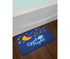 Nursery Bed Time Graphic Bath Mat