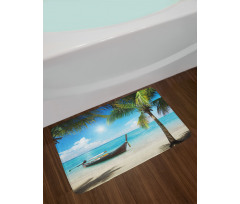 Small Boat Sunny Ocean Bath Mat