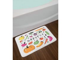 Drawing Fresh Food Bath Mat