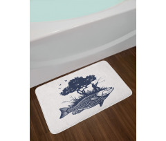 Man on Fish Island Bath Mat