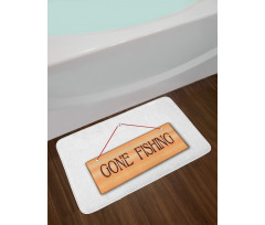 Hanged Signboard Image Bath Mat