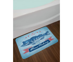 Throat Fish USA Flag Bath Mat