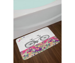 Bike over Color Mosaic Bath Mat