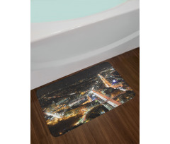 Skyline at Night City Bath Mat