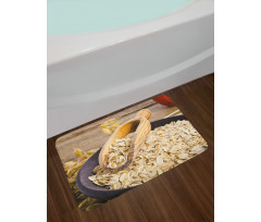 Organic Porridge Oats Bowl Bath Mat