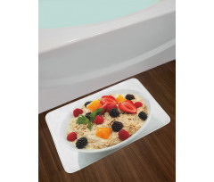 Fresh Fruits and Porridge Bath Mat