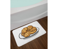 Homemade Cookies Graphic Bath Mat