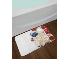 Porridge Milk and Fruits Bath Mat