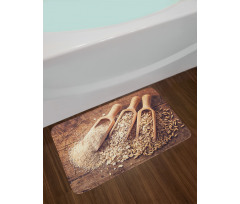 Oat Flakes Seeds and Bran Bath Mat