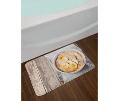 Bowl of Banana Porridge Bath Mat